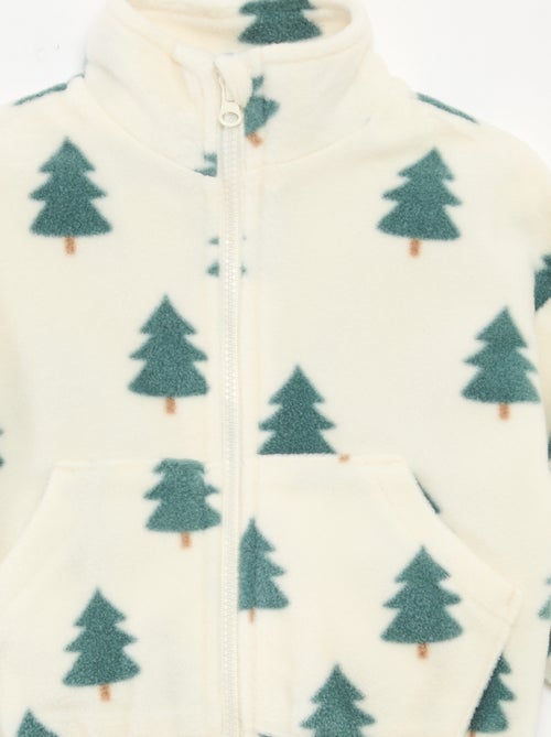 Conjunto de fato de treino em polar casaco com fecho + calças - 2 peças - Kiabi