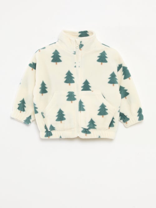 Conjunto de fato de treino em polar casaco com fecho + calças - 2 peças - Kiabi