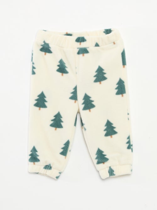 Conjunto de fato de treino em polar casaco com fecho + calças - 2 peças - Kiabi