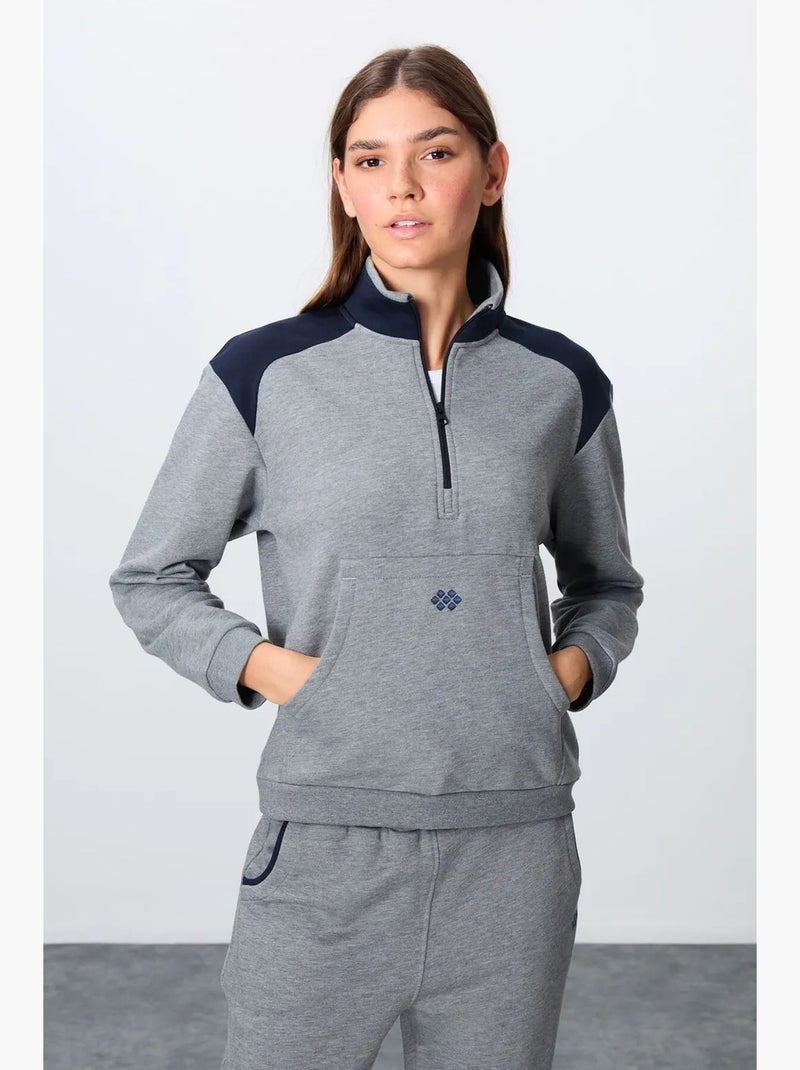 Conjunto de fato de treino em polar com blocos de cor tommy Cinza-azul - Kiabi