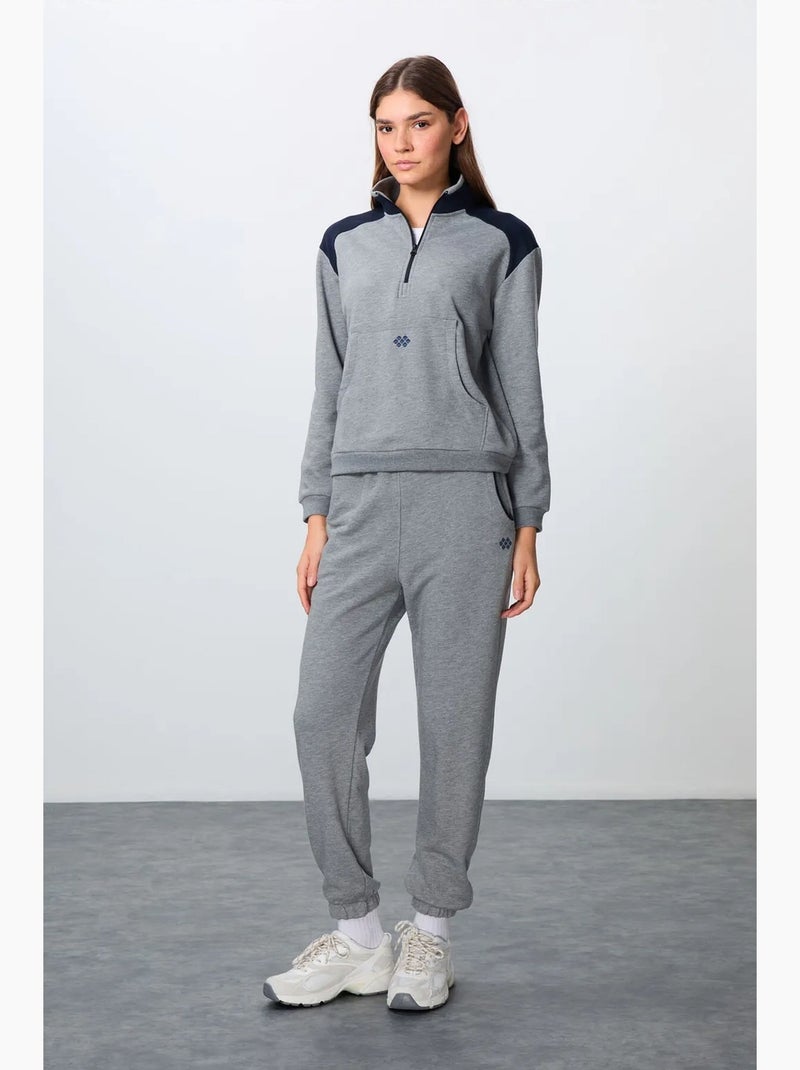 Conjunto de fato de treino em polar com blocos de cor tommy Cinza-azul - Kiabi