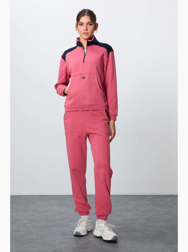 Conjunto de fato de treino em polar com blocos de cor tommy Rosa - Kiabi