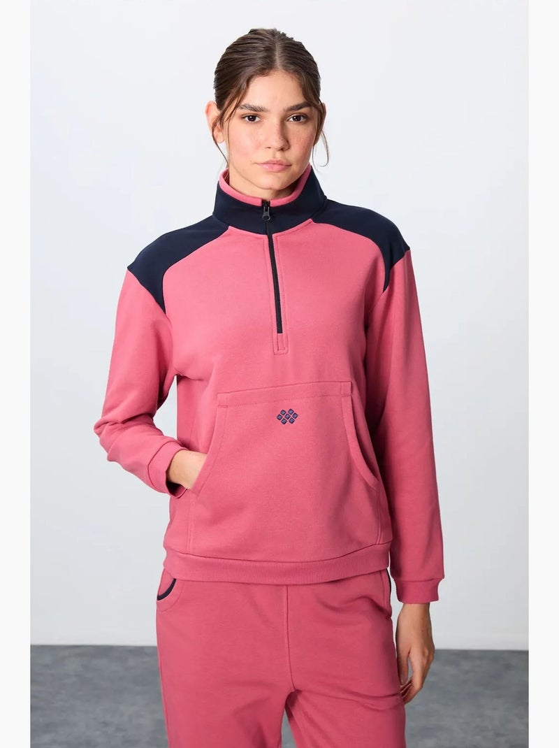 Conjunto de fato de treino em polar com blocos de cor tommy Rosa - Kiabi