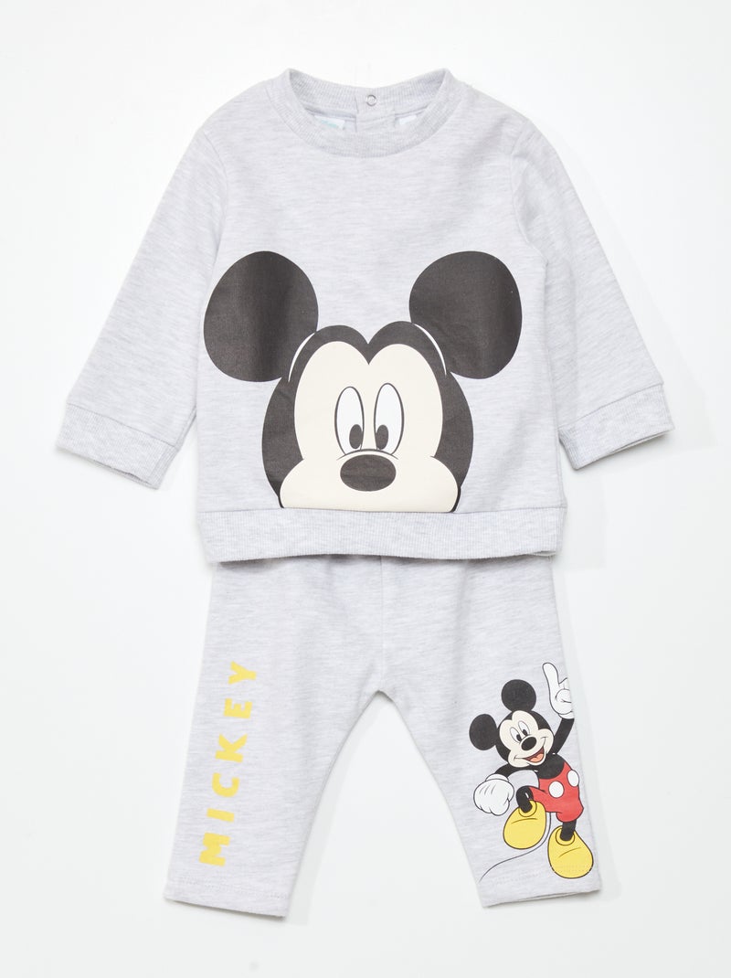 Conjunto de fato de treino 'Mickey' sweatshirt + calças - 2 peças CINZA - Kiabi