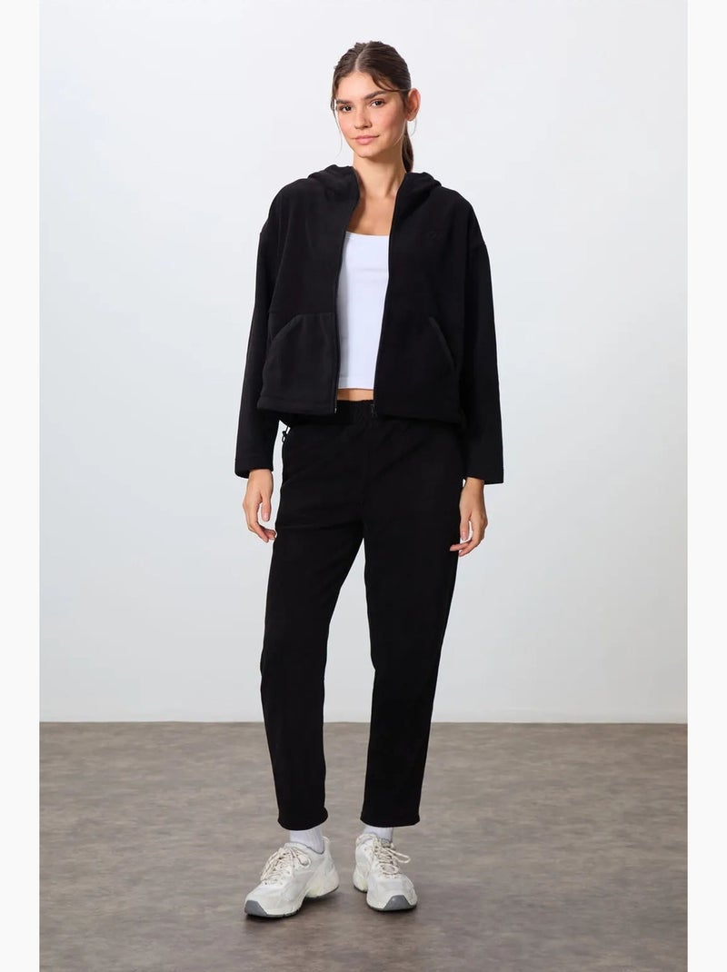 Conjunto de fato de treino oversized com capuz e fecho de correr tommy Preto - Kiabi