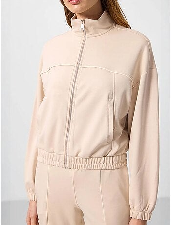 Conjunto de fato de treino oversized com gola com fecho tommy