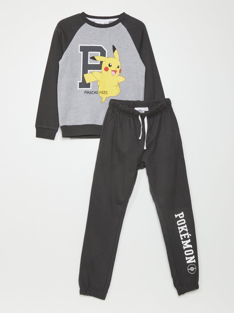 Conjunto de fato de treino 'Pikachu' - 2 peças CINZA - Kiabi