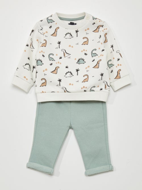 Conjunto de fato de treino sweatshirt + calças - 2 peças - Kiabi