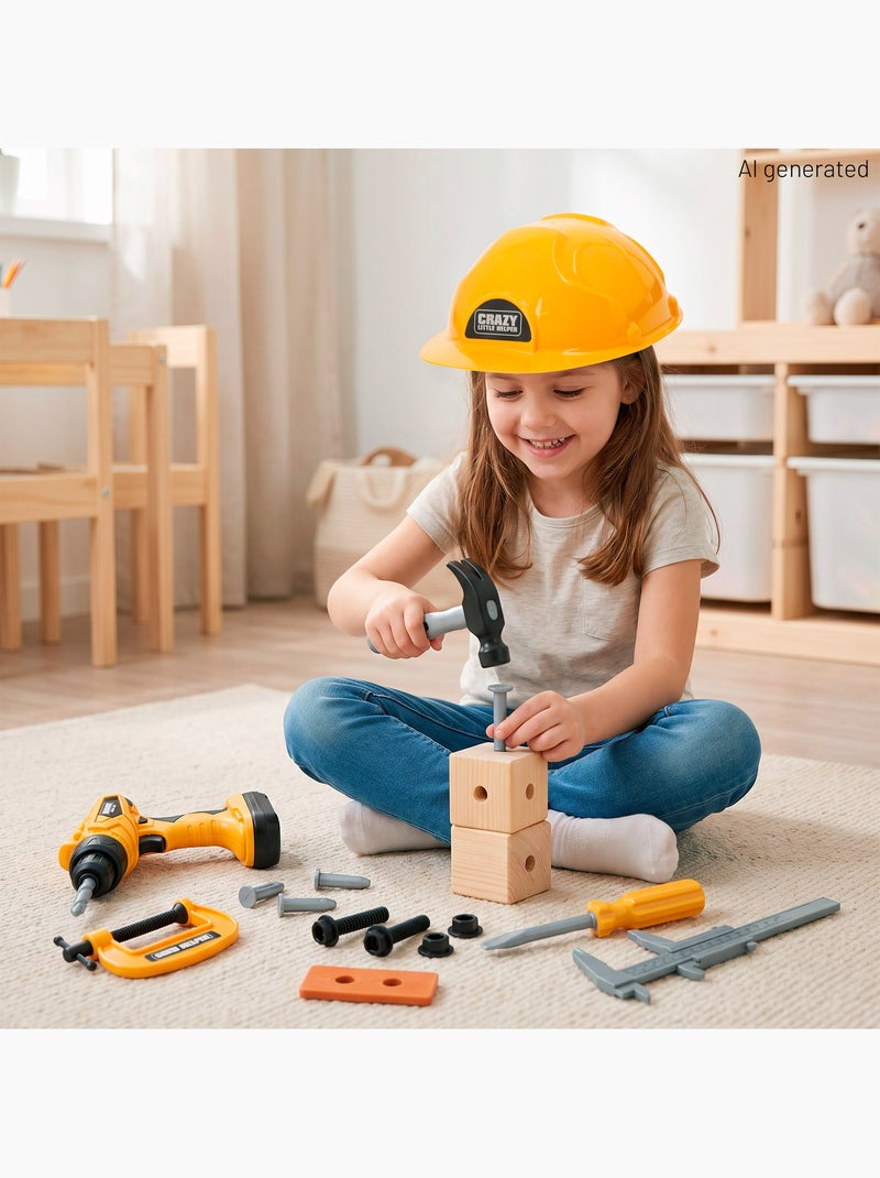 Conjunto de ferramentas com furadeira elétrica + 3 anos colorbaby minhas ferramentas N/D - Kiabi