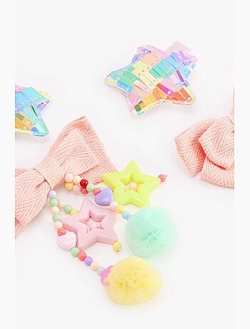 Conjunto de ganchos de cabelo estrela para menina penti