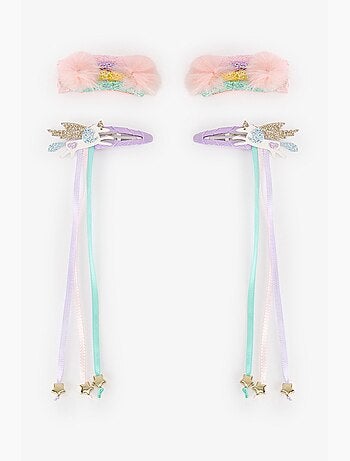 Conjunto de ganchos rainbow para menina penti
