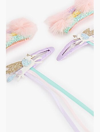 Conjunto de ganchos rainbow para menina penti