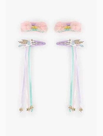 Conjunto de ganchos rainbow para menina penti