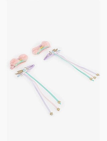 Conjunto de ganchos rainbow para menina penti