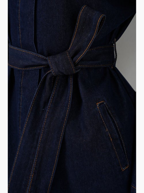 Conjunto de ganga com casaco com detalhes de bolsos e calças de perna reta bdart - Kiabi Conjunto de ganga com casaco com detalhes de bolsos e calças de perna reta bdart - Kiabi
