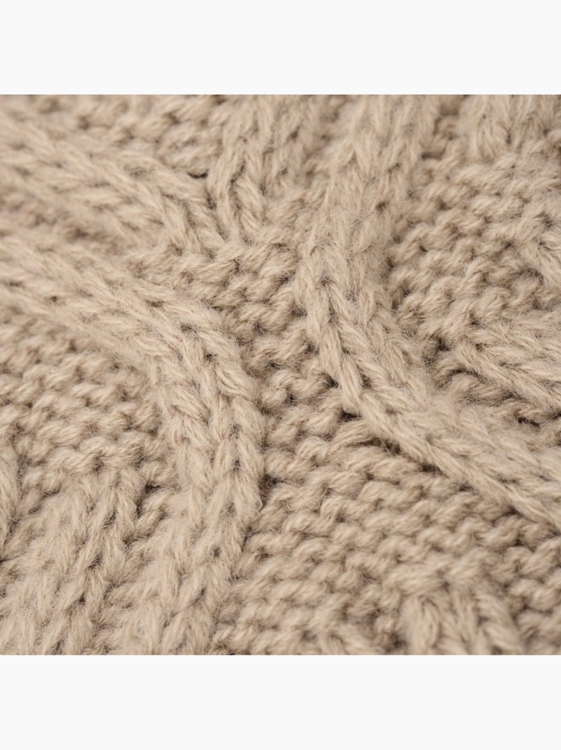 Conjunto de gorro, cachecol e luvas Bege - Kiabi