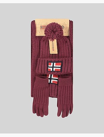 Conjunto de gorro, cachecol e luvas wamilla xamilla zamilla – geographical norway