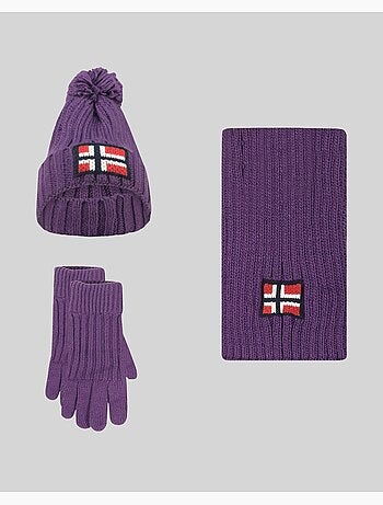 Conjunto de gorro, cachecol e luvas wamilla xamilla zamilla – geographical norway