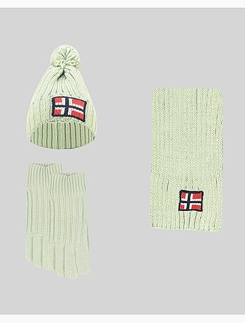 Conjunto de gorro, cachecol e luvas wamilla xamilla zamilla – geographical norway