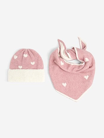 Conjunto de gorro + cachecol triangular