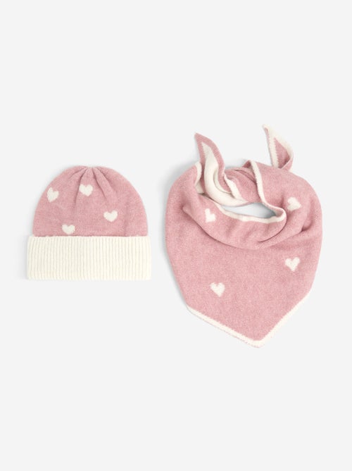 Conjunto de gorro + cachecol triangular - Kiabi