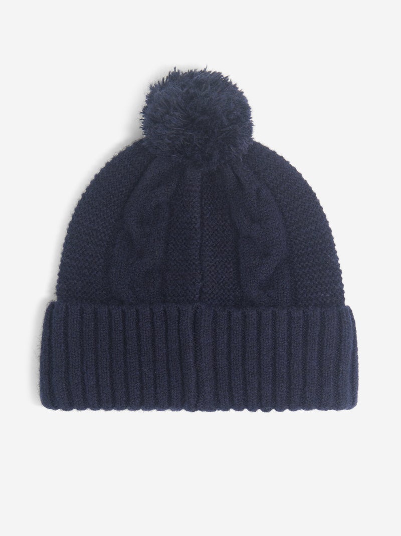 Conjunto de gorro de malha e gola de malha - 2 peças Azul - Kiabi