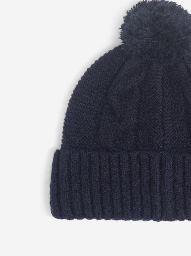 Conjunto de gorro de malha e gola de malha - 2 peças Azul - Kiabi