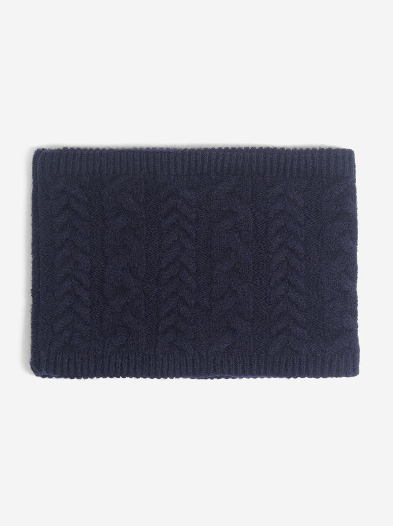 Conjunto de gorro de malha e gola de malha - 2 peças Azul - Kiabi
