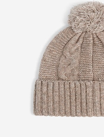 Conjunto de gorro de malha e gola de malha - 2 peças