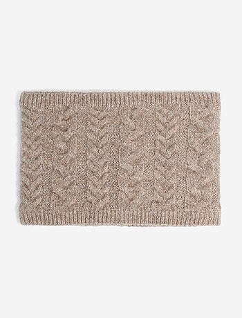 Conjunto de gorro de malha e gola de malha - 2 peças