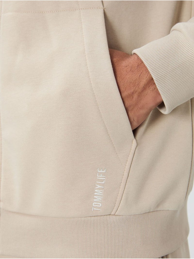 Conjunto de homem de sweatshirt com capuz e calças tommy Bege-argila - Kiabi