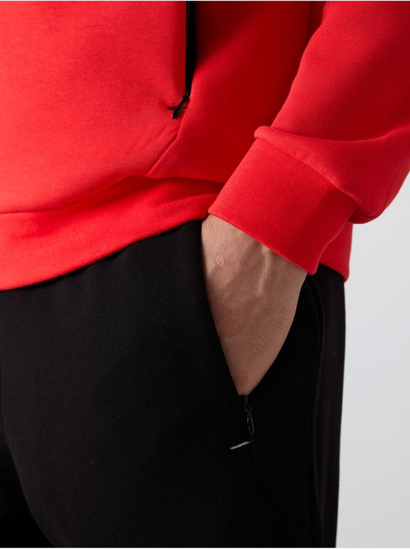 Conjunto de homem de sweatshirt com capuz e calças tommy Vermelho - Kiabi