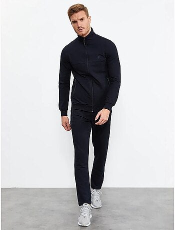 Conjunto de homem de sweatshirt com fecho frontal e calças tommy