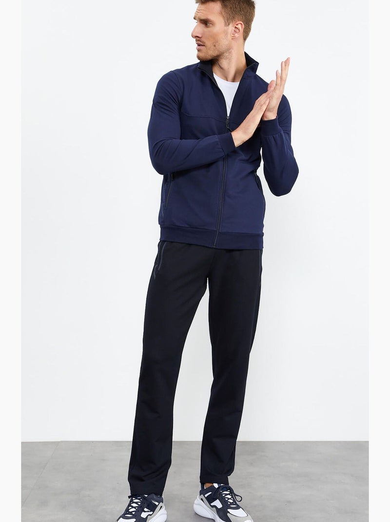Conjunto de homem de sweatshirt com fecho frontal e calças tommy Azul-marinho - Kiabi
