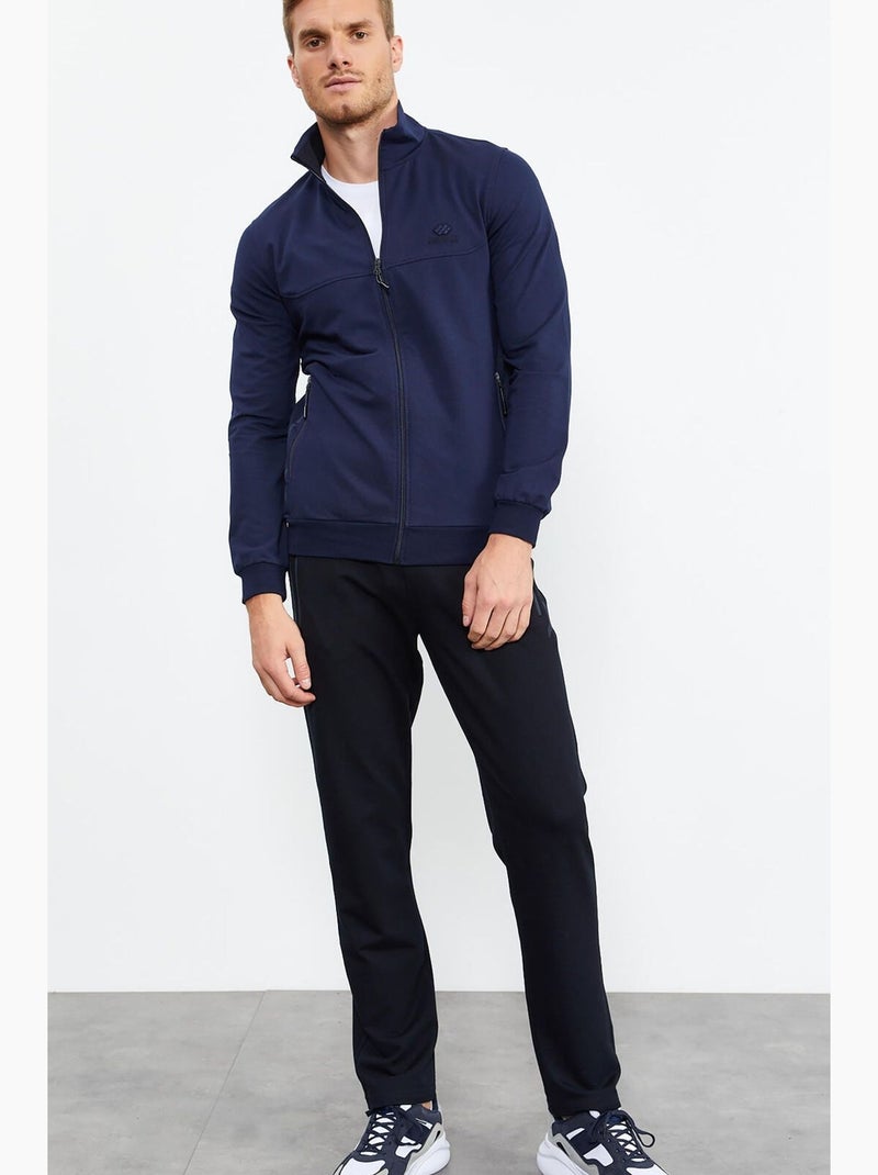 Conjunto de homem de sweatshirt com fecho frontal e calças tommy Azul-marinho - Kiabi