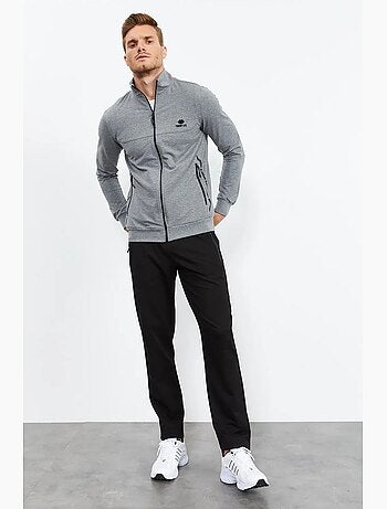 Conjunto de homem de sweatshirt com fecho frontal e calças tommy