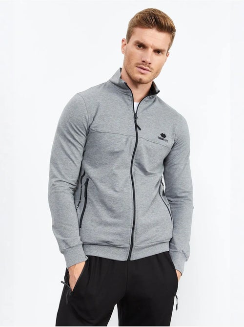 Conjunto de homem de sweatshirt com fecho frontal e calças tommy - Kiabi Conjunto de homem de sweatshirt com fecho frontal e calças tommy - Kiabi