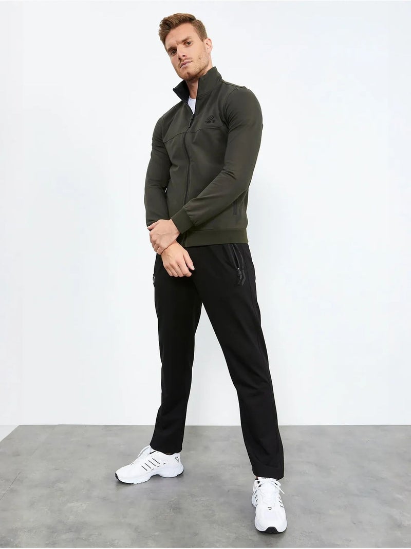 Conjunto de homem de sweatshirt com fecho frontal e calças tommy Verde cáqui - Kiabi
