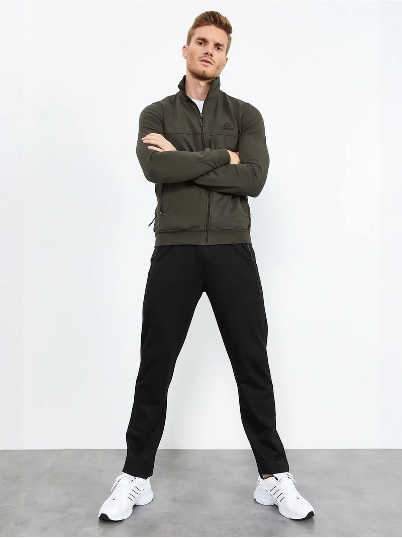 Conjunto de homem de sweatshirt com fecho frontal e calças tommy Verde cáqui - Kiabi