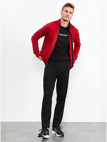 Conjunto de homem de sweatshirt com fecho frontal e calças tommy