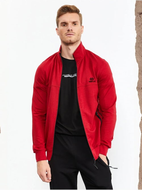 Conjunto de homem de sweatshirt com fecho frontal e calças tommy - Kiabi Conjunto de homem de sweatshirt com fecho frontal e calças tommy - Kiabi
