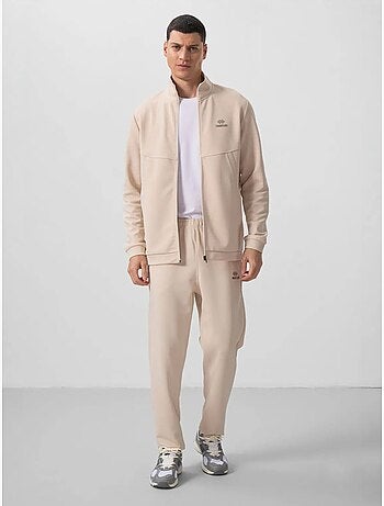 Conjunto de homem de sweatshirt de manga comprida com fecho e calças tommy