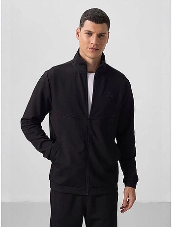 Conjunto de homem de sweatshirt de manga comprida com fecho e calças tommy