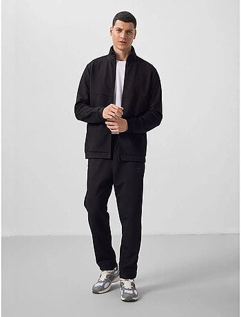 Conjunto de homem de sweatshirt de manga comprida com fecho e calças tommy