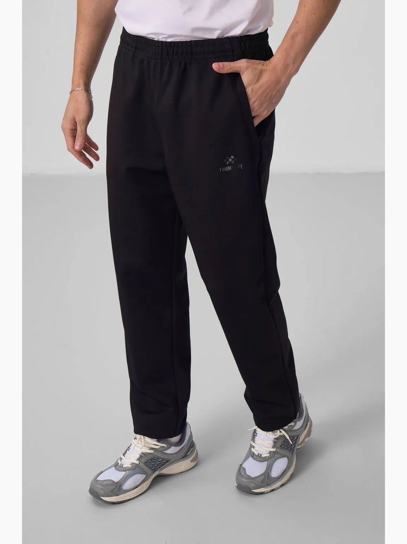 Conjunto de homem de sweatshirt de manga comprida com fecho e calças tommy Preto - Kiabi