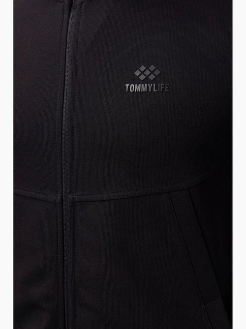 Conjunto de homem de sweatshirt de manga comprida com fecho e calças tommy - Kiabi Conjunto de homem de sweatshirt de manga comprida com fecho e calças tommy - Kiabi