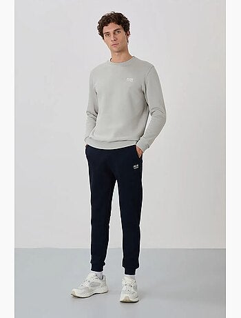 Conjunto de homem de sweatshirt e calças em felpa de algodão e poliéster tommy