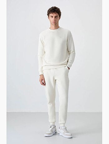 Conjunto de homem de sweatshirt e calças em felpa de algodão e poliéster tommy