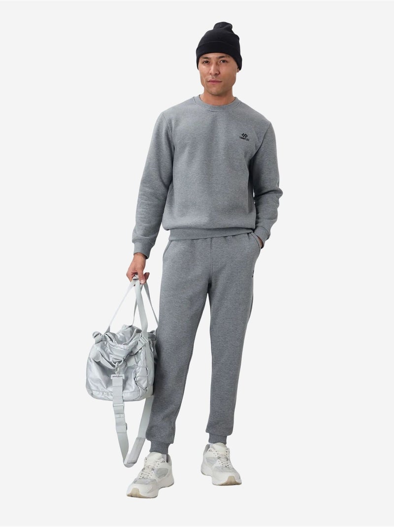 Conjunto de homem de sweatshirt e calças em felpa de algodão e poliéster tommy Cinza - Kiabi