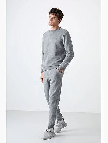 Conjunto de homem de sweatshirt e calças em felpa de algodão e poliéster tommy